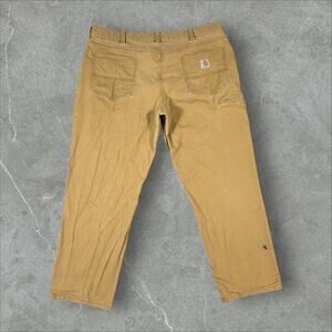 Carhartt Relaxed Fit Size 42x30 Beige Tan Canvas Utility Y2K Workwear Pants